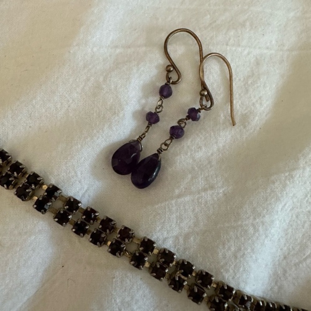 Amethyst Bracelet & Earrings